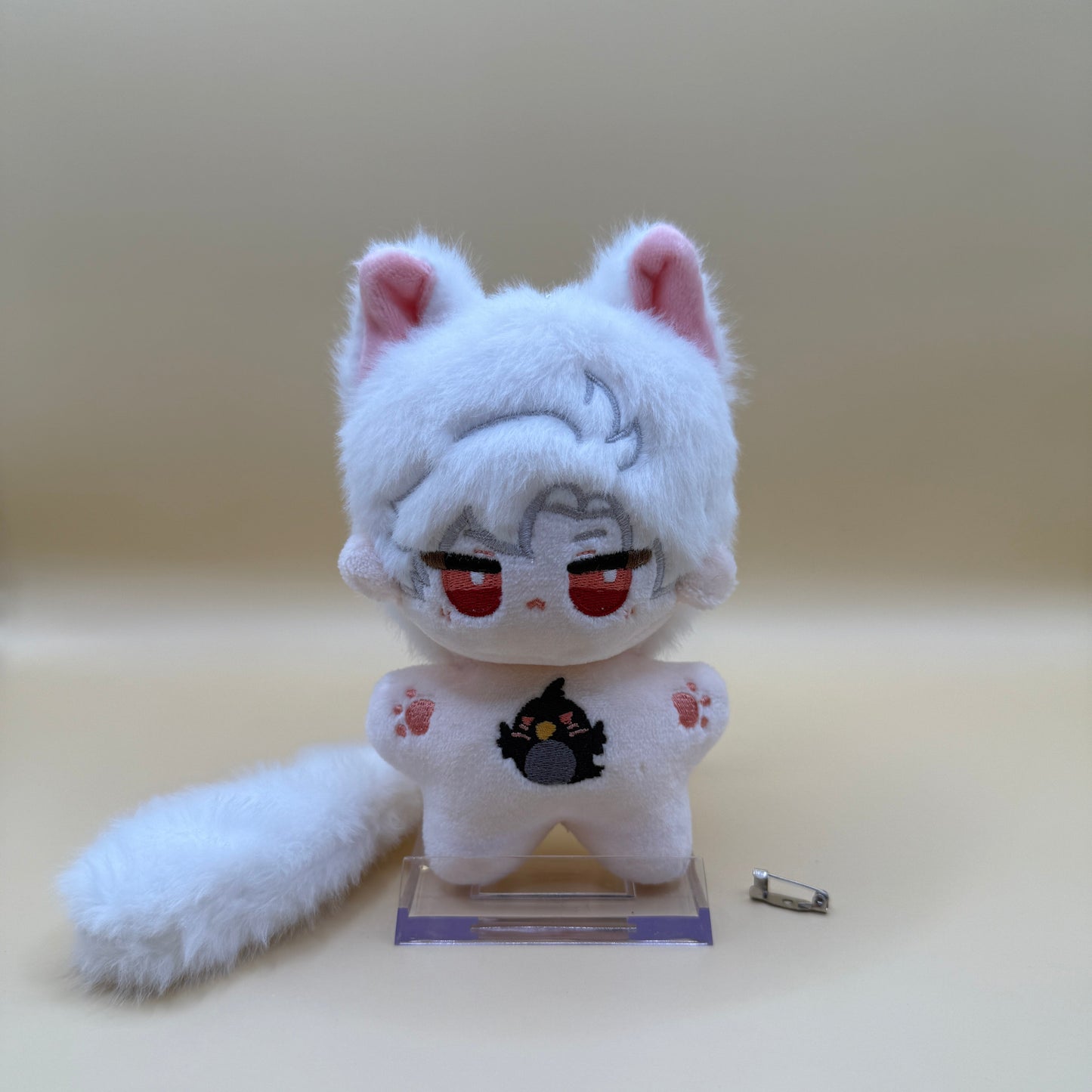 Sylus Angry Face Plush – with Pin-On Tail (10cm)| Love and Deepspace