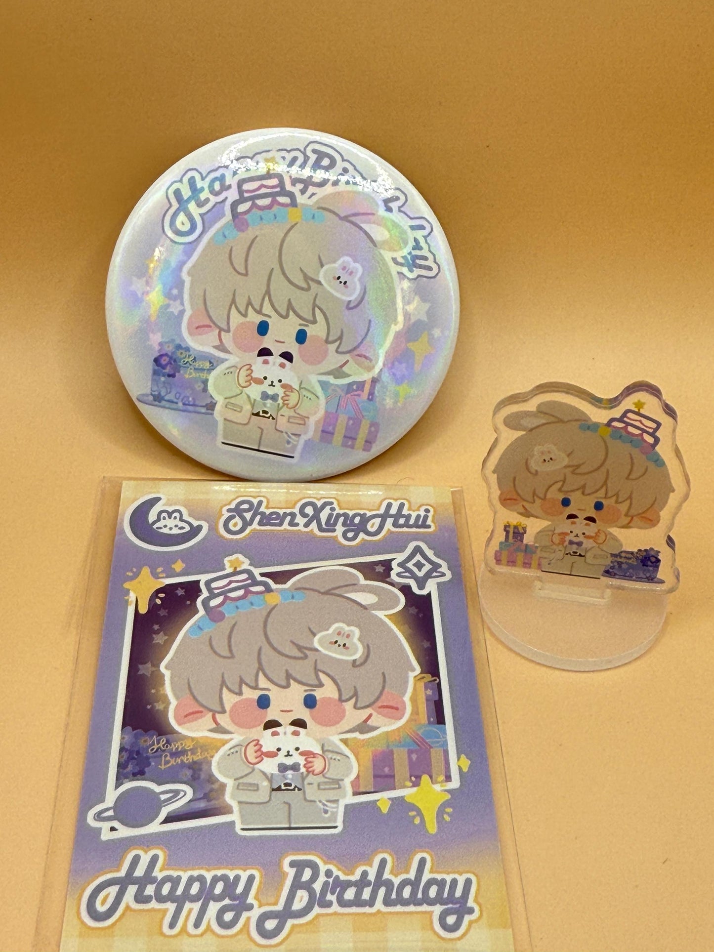 Love and Deepspace Rafayel | Xavier Happy Birthday Button/Mini Stand/Card Set