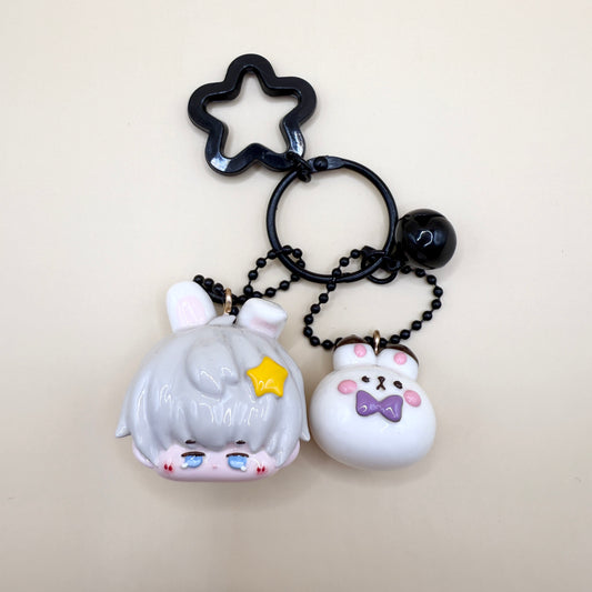 Adorable Xavier Keychain & Bun Bun Charm | Love and Deepspace